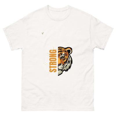 Unisex classic tee featuring a tiger graphic and the word 'STRONG' for a bold statement in style.